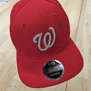 Washington Nationals Hat New Era 9Fifty Baseball Cap Snapback Red Square Visor